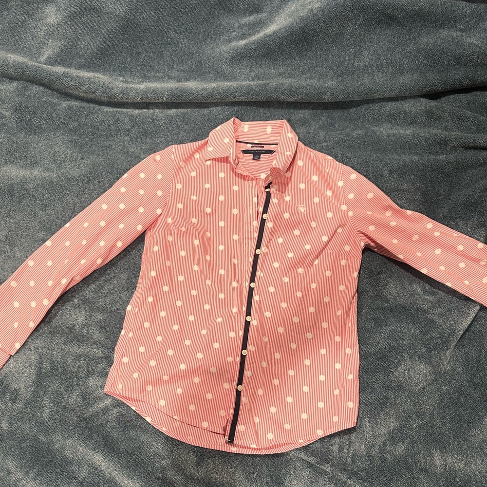 Tommy Hilfiger unisex button up collared shirt